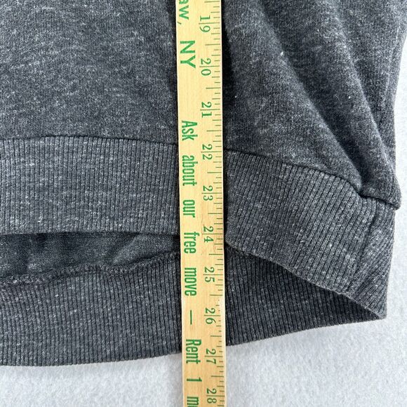 ALTERNATIVE Hoodie Womens L EARTH Sweatshirt Marled Elbow Sleeve Pullover Gray - Picture 11 of 12